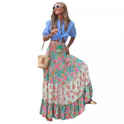 2025 Womens Positioning Printed Loose Casual Vacation Large