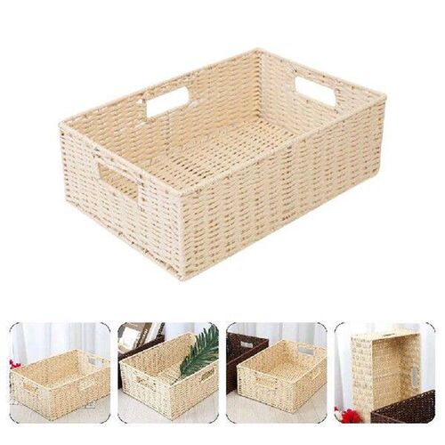 Rattan Storage Basket Creative Decor Woven Clothes Home