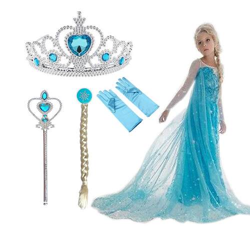 Halloween Elsa Anna Dress Girls Costume Fancy Party Princess