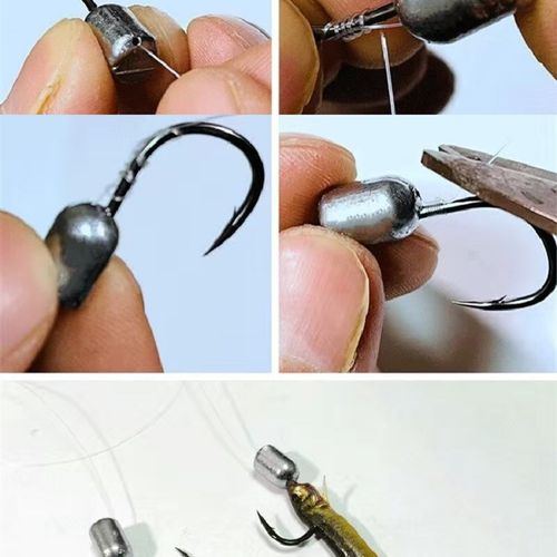 高强炫彩铅头钩大钩门钢性好敏感度高泥鳅假饵防挂底 2克15克