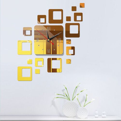 Modern style DIY 3d Large wall clock stickers Kitchen Clocks