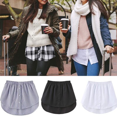 Shirt Extenders Layering Fake Top Lower Sweep Shirt Extender