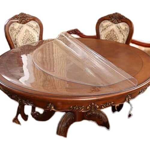 PVC Tablecloth Transparent Waterproof Round Table Cloth Kitc