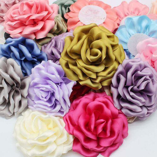 Big Camellia Flower Hair Claws Clips Women Girls Muliticolor