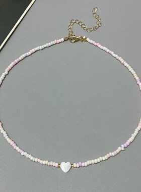 New Nature Shell Love Heart Choker Necklace for Girl Spring