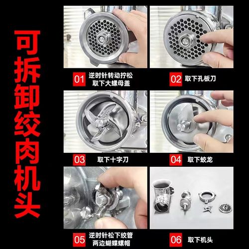 强力正元商用绞肉机大功率不锈钢多功能绞肉灌肠肉铺超市厂家