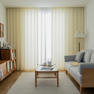 纱帘窗帘遮光棉麻亚麻梦幻定制窗纱客厅卧室透光不透人飘窗白纱幔