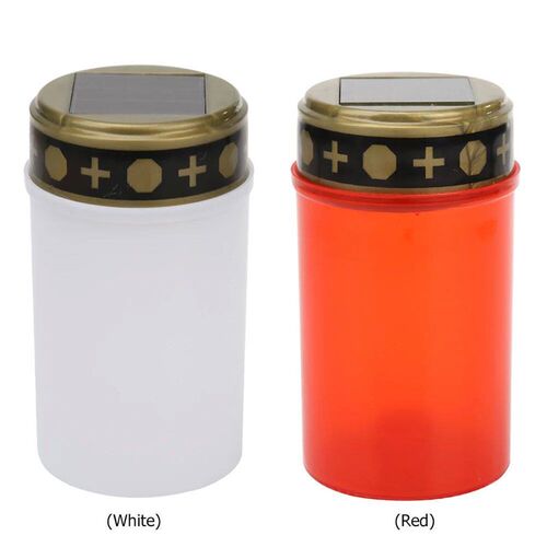 Solar Electronic Candles Tea Light Grave Cemetery Ritual Law