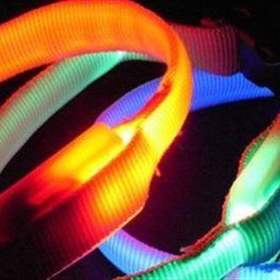 Nylon LED Dog Night Safety Pet Collar Flashing Light Up Pend