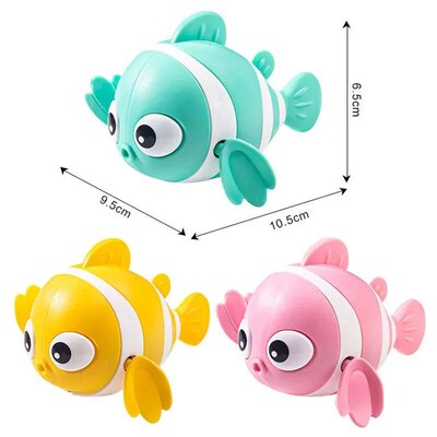Bath Toys Cute Swimming Clown Fish Bath Toy for Toddlers Flo