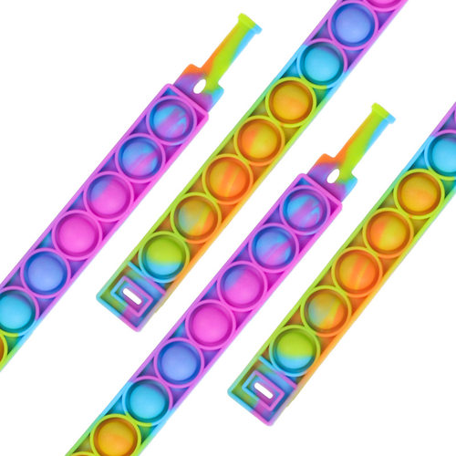 Push Pop It wristband Fidget toy趣味彩色硅胶手环泡泡解压玩具