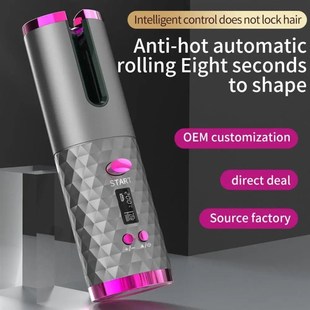 Automatic Wireless Hair Curler Cordless Rotating USB Recharg