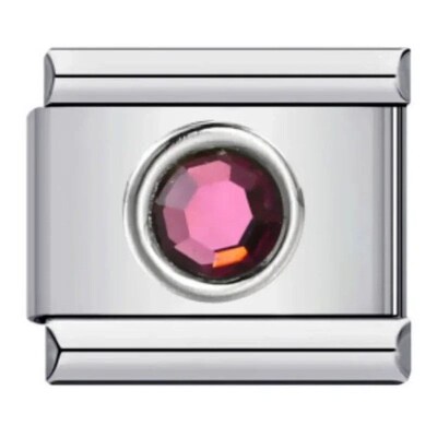 2025 New Men and Women Circular Colored Stone Italian Charm