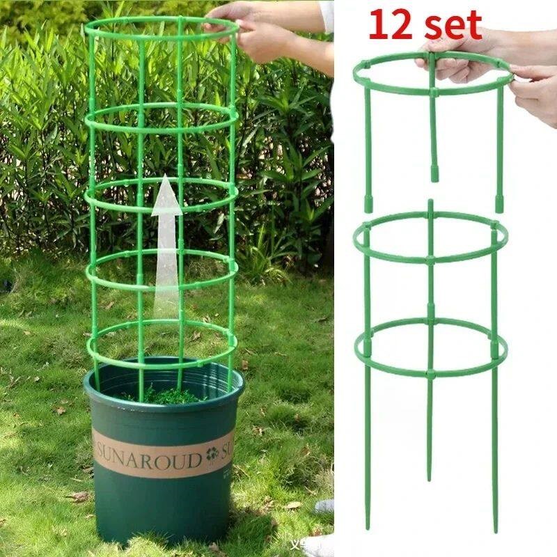 12 Set Plant Support Pile Half Round Climbing Vines Stake Bo - 实物图