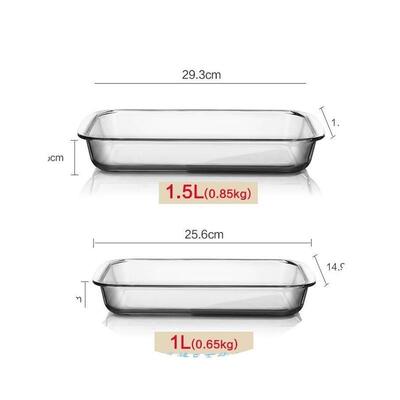 Toughened Pyrex baking tray family fish dish oblong for oven
