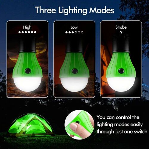 1pc Portable 3LED Outdoor Hanging Light - Perfect for Campin