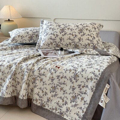 100% Cotton Summer Comforter Duvet Quilt Blanket Set Bedding