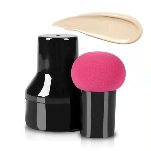 Cosmetic Puff Powder Brush Round Head Mushroom Shape Handle