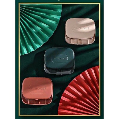 Portable Mini Seven Grid Medicine Box Transparent Double