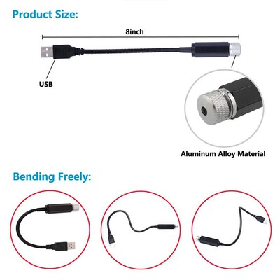 USB Star Projector Night Light Car Roof Lights LEDatmosphere