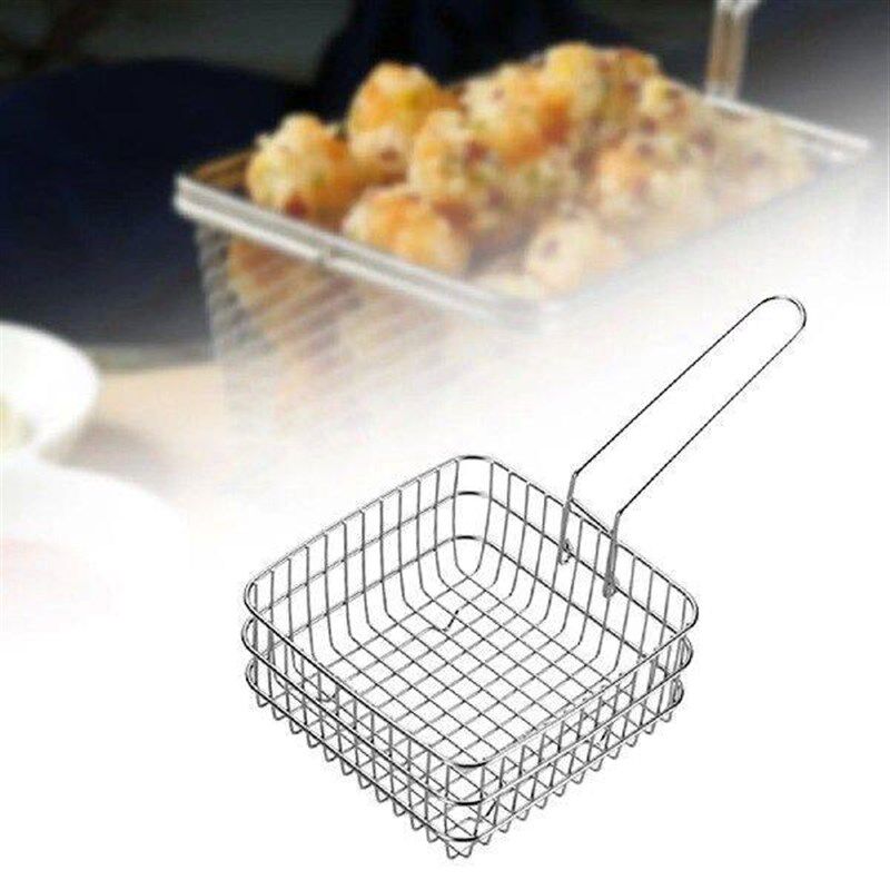 Deep Fryer Basket Kitchen Cooking Tool Wire Mesh Fry Basket - 实物图