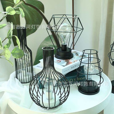 Decorative night light red wine wine bottle copper wire ligh
