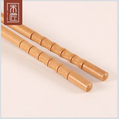 5 Pairs Handmade Natural Bamboo Wood Chopsticks Healthy Chin