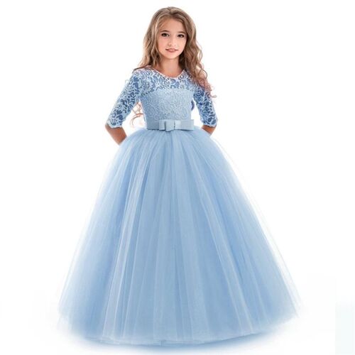 Childrens dress long sleeve wedding floral dress Princess