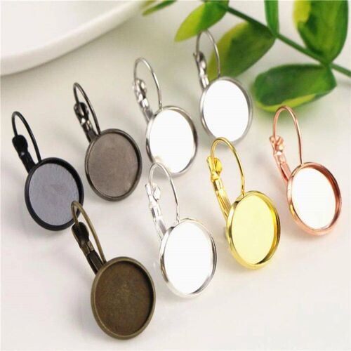 8-20mm 10pcs Classc Colors Plated French Lever Back Earrngs