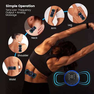 Electric Neck Massager Mini Cervical Back Patch Stimulator M