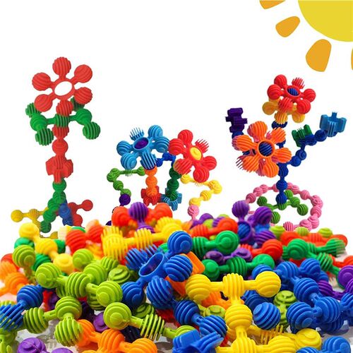 Create Puzzle Kids Building Toys Toddler STEM向日葵拼装积木