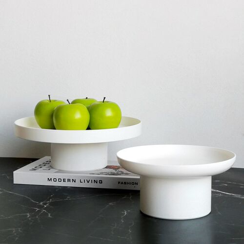 Nordic Plastic Acrylic Round Storage Tray Tea Food Dishes Dr
