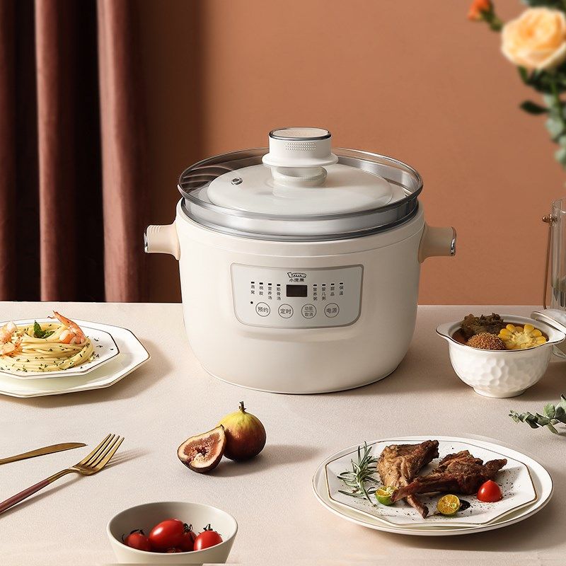 小浣熊电炖盅隔水炖家用小型电炖炖锅熬煮粥燕窝陶瓷煲汤炖汤锅3L,厨房电器,电炖锅/煲汤锅/电炖盅,淘宝优惠券,粉丝福利购,淘宝优惠卷