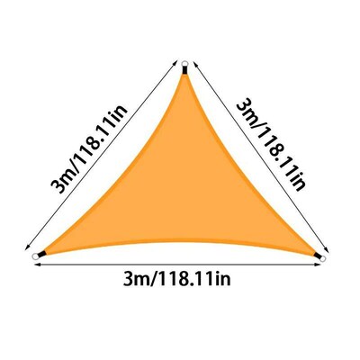 3mx3mx3m Waterproof Sun Shelter Triangle Sunshade Protection
