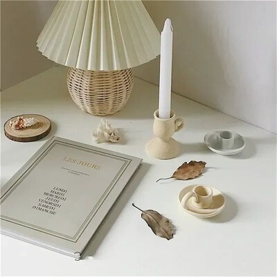 Ceramic Handhold Candlestick Ornaments Photography Home Deco