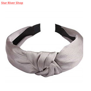 Headband Twisted Solid Wide Col Hoop Side Head Women Knotted