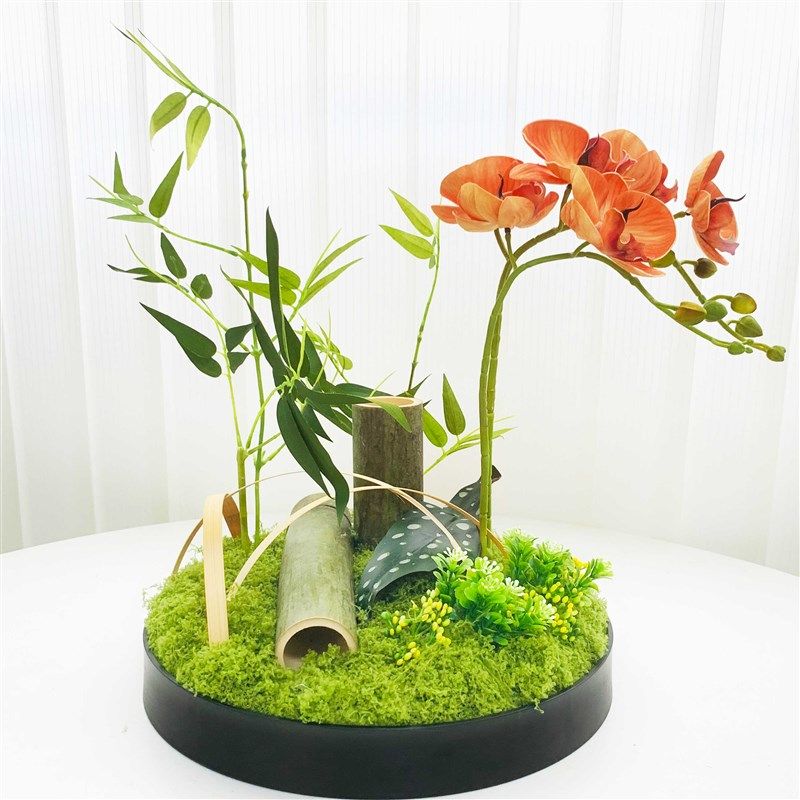 酒店餐桌花摆花圆桌转盘中间高端仿真花摆件餐厅包厢桌面装饰花艺,家居饰品,餐桌花艺,淘宝优惠券,粉丝福利购,淘宝优惠卷