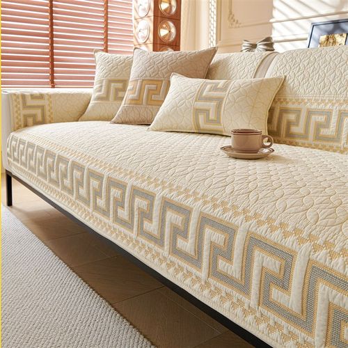 202新款水洗棉沙发垫高级感直排皮沙发罩四季通用防滑坐垫盖布