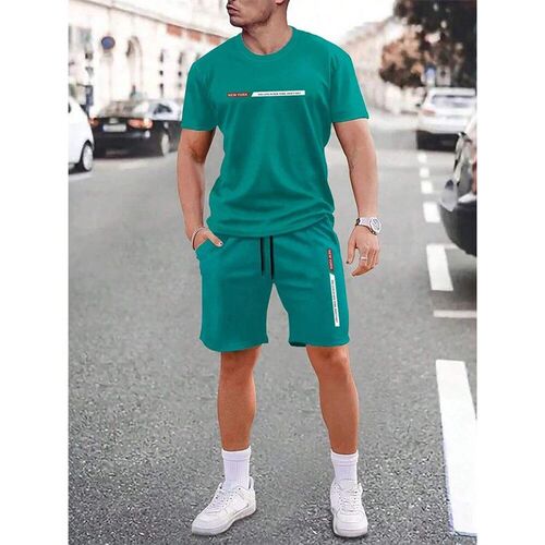 Urban sreet fashion rend mens crew neck short sleeve suit o