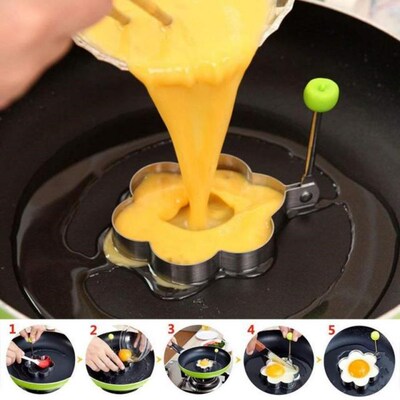 5 Style Stainless Steel Fried Egg Pancake Shaper Omelette Mo