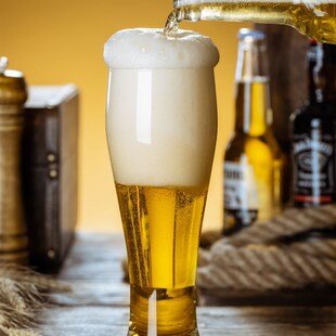 Large crystal edinger beer glass high-grade wheat cup large