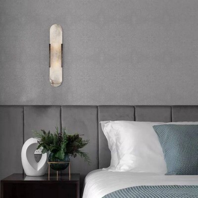 Natural Marble Wall Lamp Living Room Bedroom Bedside Decorat