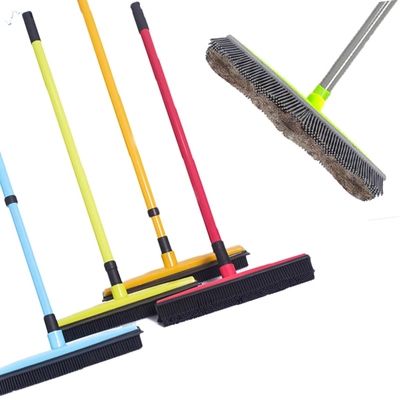 Adjustable Rubber Pet Hair Removal Broom Brush Dust Scraper