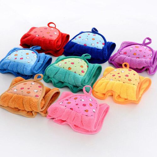 Kitchen Hand Towel Hanger Cute Coral Fleece Absorbent Hand C