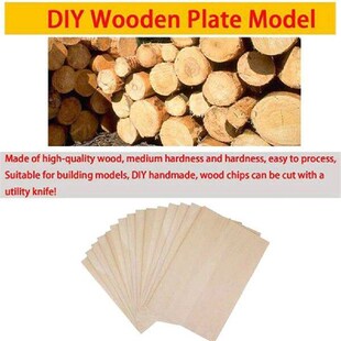 10 Pack Unfinished Wood Sheets,Balsa Wood Thin Wood Board