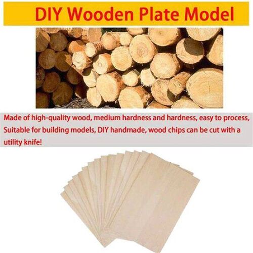 10 Pack Unfinished Wood Sheets,Balsa Wood Thin Wood Board