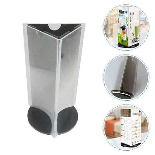 Rotating Table A5 Acrylic Display Stand Price Tag Holders