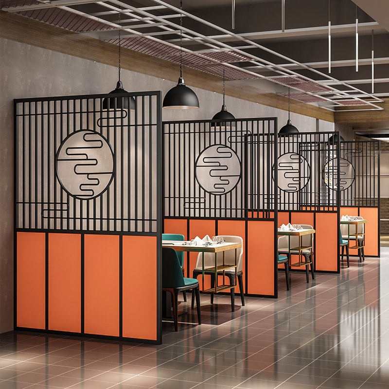 现代屏风隔断饭店火锅包厢餐厅卡座装饰围栏铁艺餐厅格栅镂空,商业/办公家具,办公屏风/隔断,淘宝优惠券,粉丝福利购,淘宝优惠卷