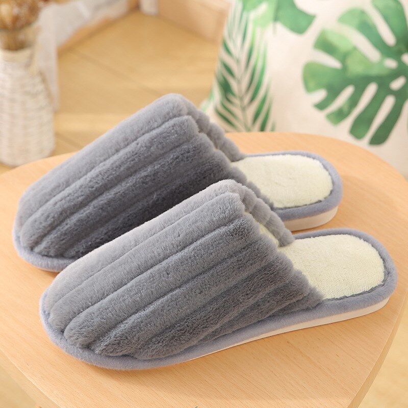 Winter Fluffy Slippers Home Indoor Wood Floor Thickening Ant - 实物图