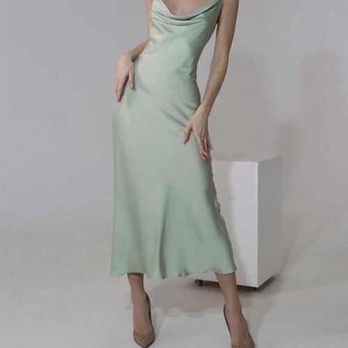 Spring and summer new womens sling tube top bag hip dress